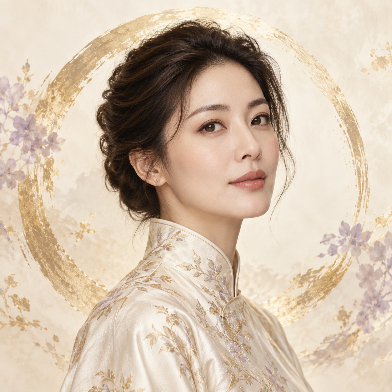 东方女性神态与个人面相特色示意
