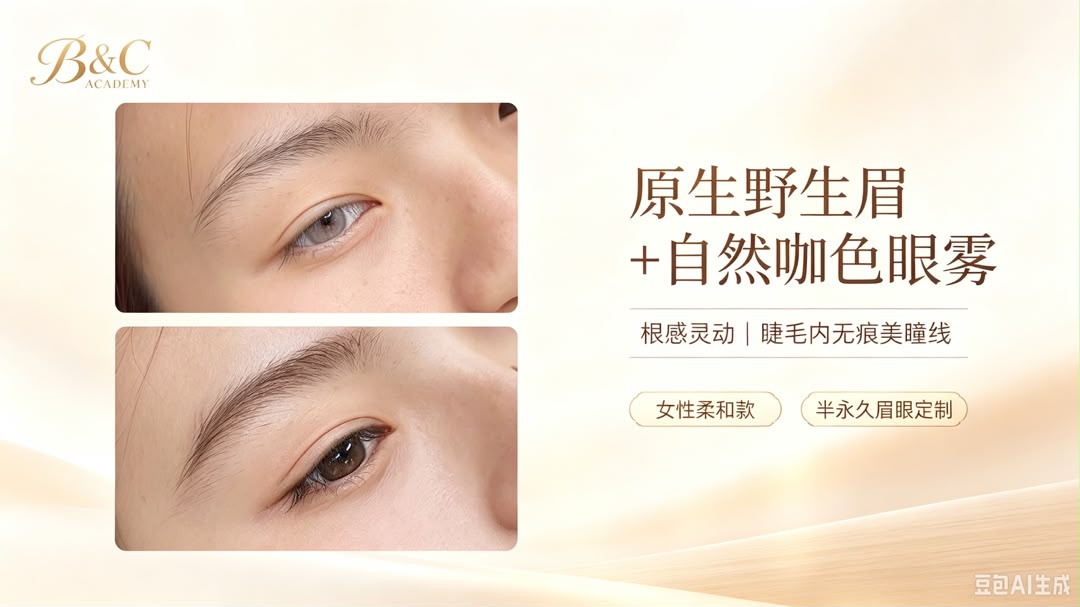 Natural brow and lash-line design