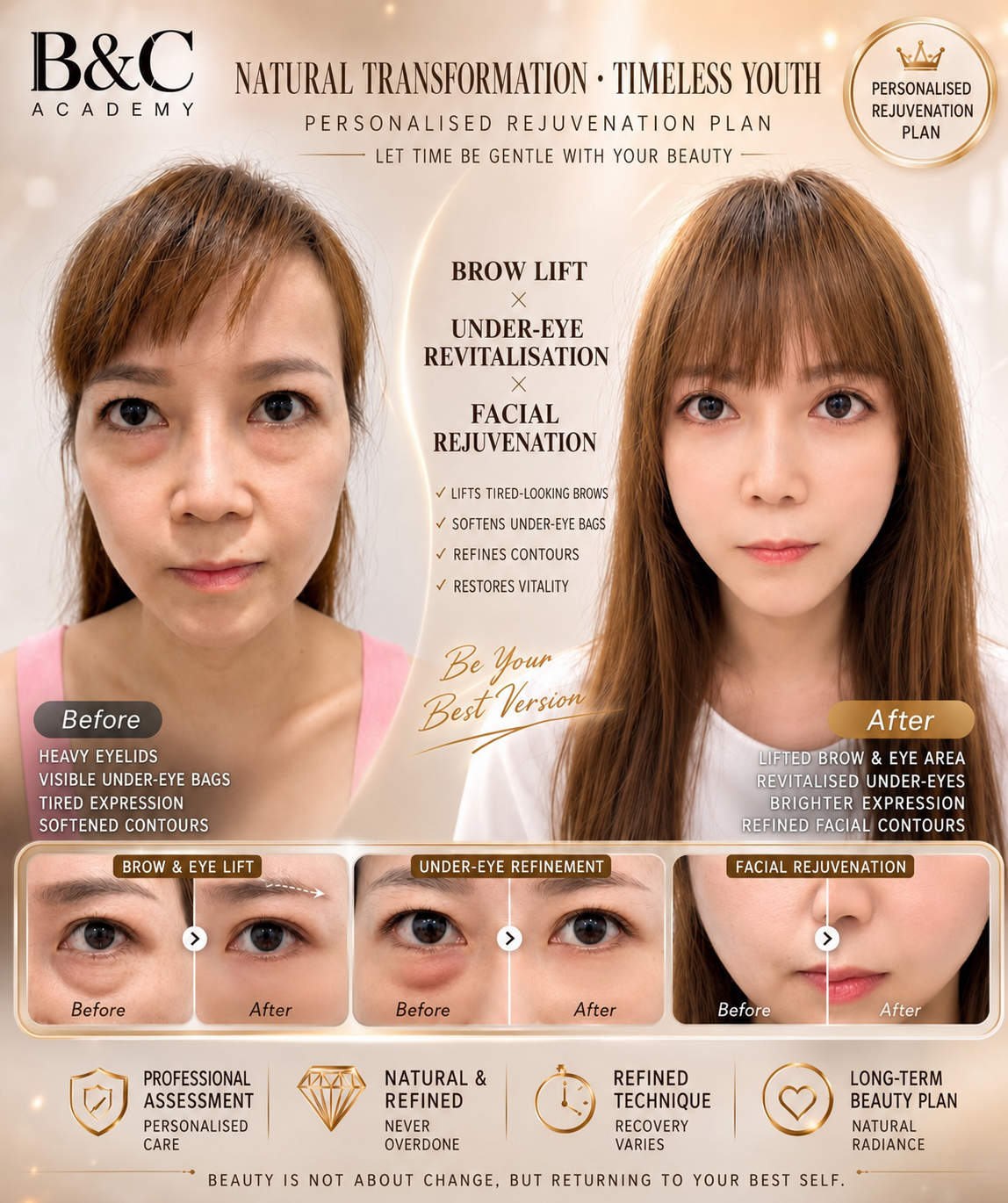 B&c ReAge facial anti-ageing service artwork